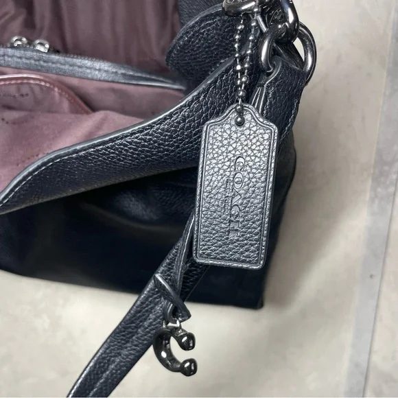 NWOT Coach Dalton Bag 31 pebble black - Picture 7 of 9